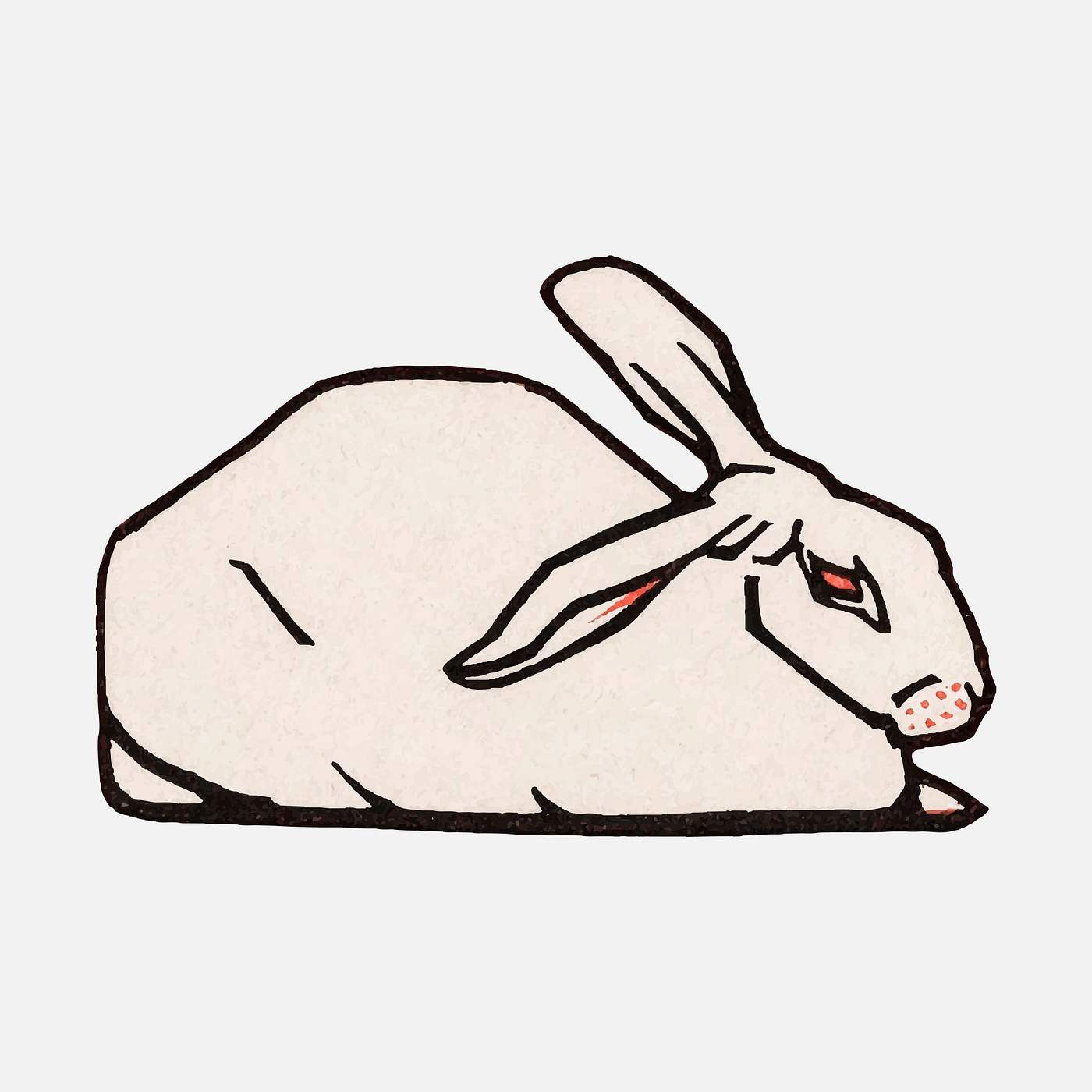 Lying rabbit (1916) by Julie de Graag (1877-1924). Original from the Rijks Museum. Digitally enhanced by rawpixel. Lying rabbit (1916) by Julie de Graag (1877-1924). Original from the Rijks Museum. Digitally enhanced by rawpixel.