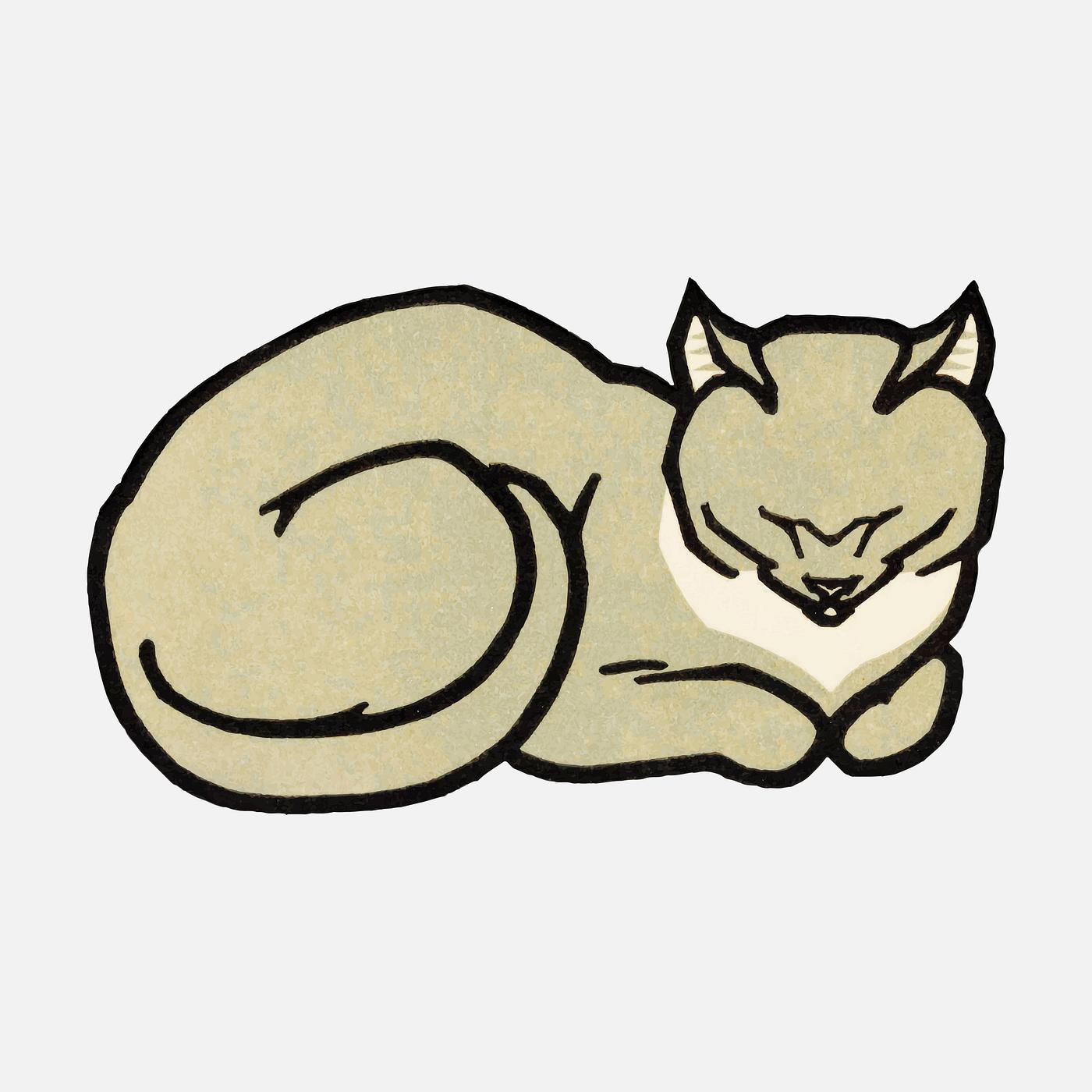 Sleeping Cat (1918) by Julie de Graag (1877-1924). Original from the Rijks Museum. Digitally enhanced by rawpixel. Sleeping Cat (1918) by Julie de Graag (1877-1924). Original from the Rijks Museum. Digitally enhanced by rawpixel.