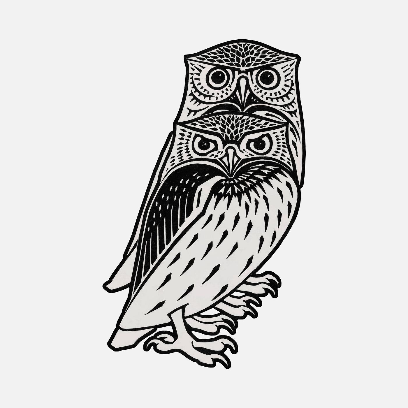 Two owls (1921) by Julie de Graag (1877-1924). Original from the Rijks Museum. Digitally enhanced by rawpixel. Two owls (1921) by Julie de Graag (1877-1924). Original from the Rijks Museum. Digitally enhanced by rawpixel.