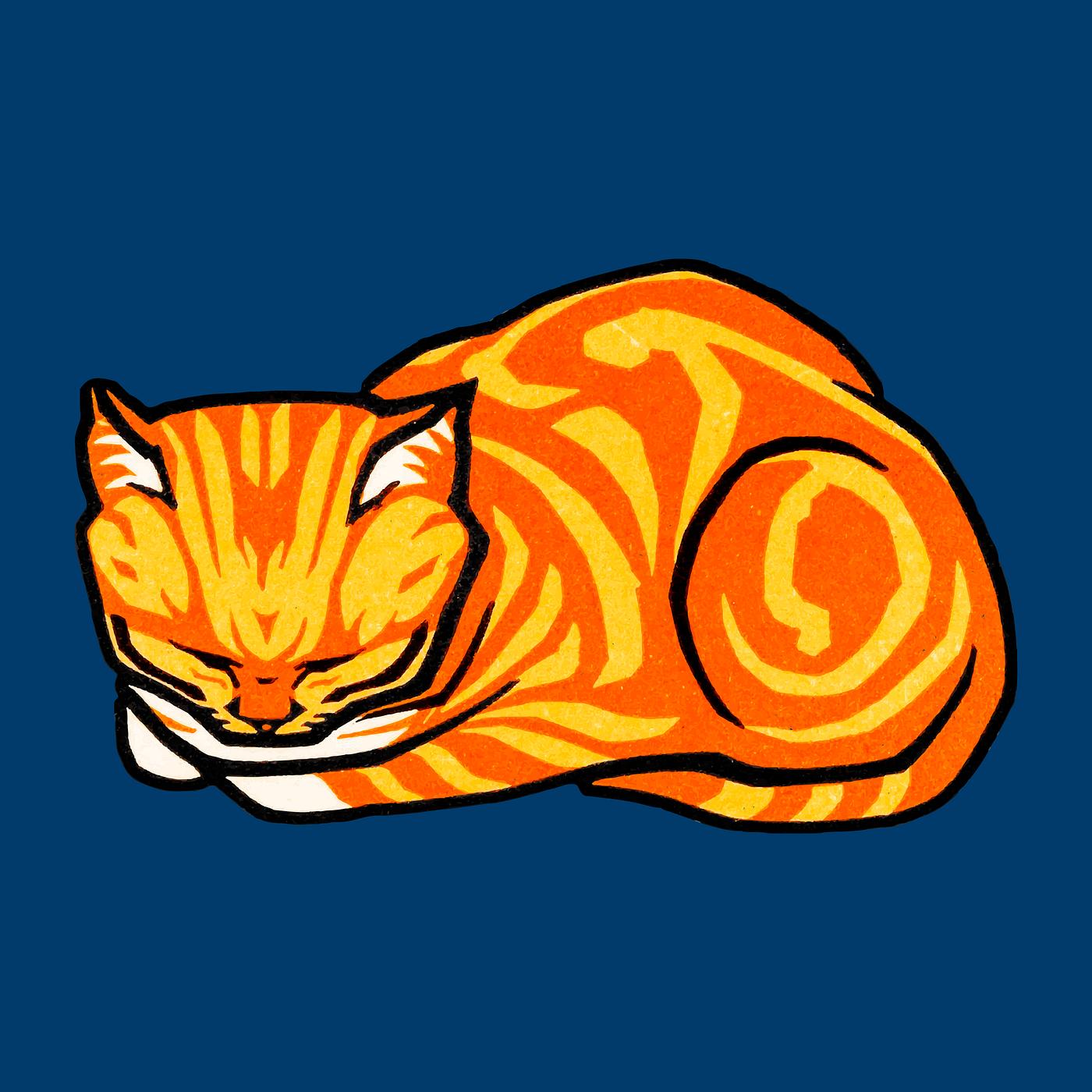 Sleeping Cat (1918) by Julie de Graag (1877-1924). Original from the Rijks Museum. Digitally enhanced by rawpixel. Sleeping Cat (1918) by Julie de Graag (1877-1924). Original from the Rijks Museum. Digitally enhanced by rawpixel.