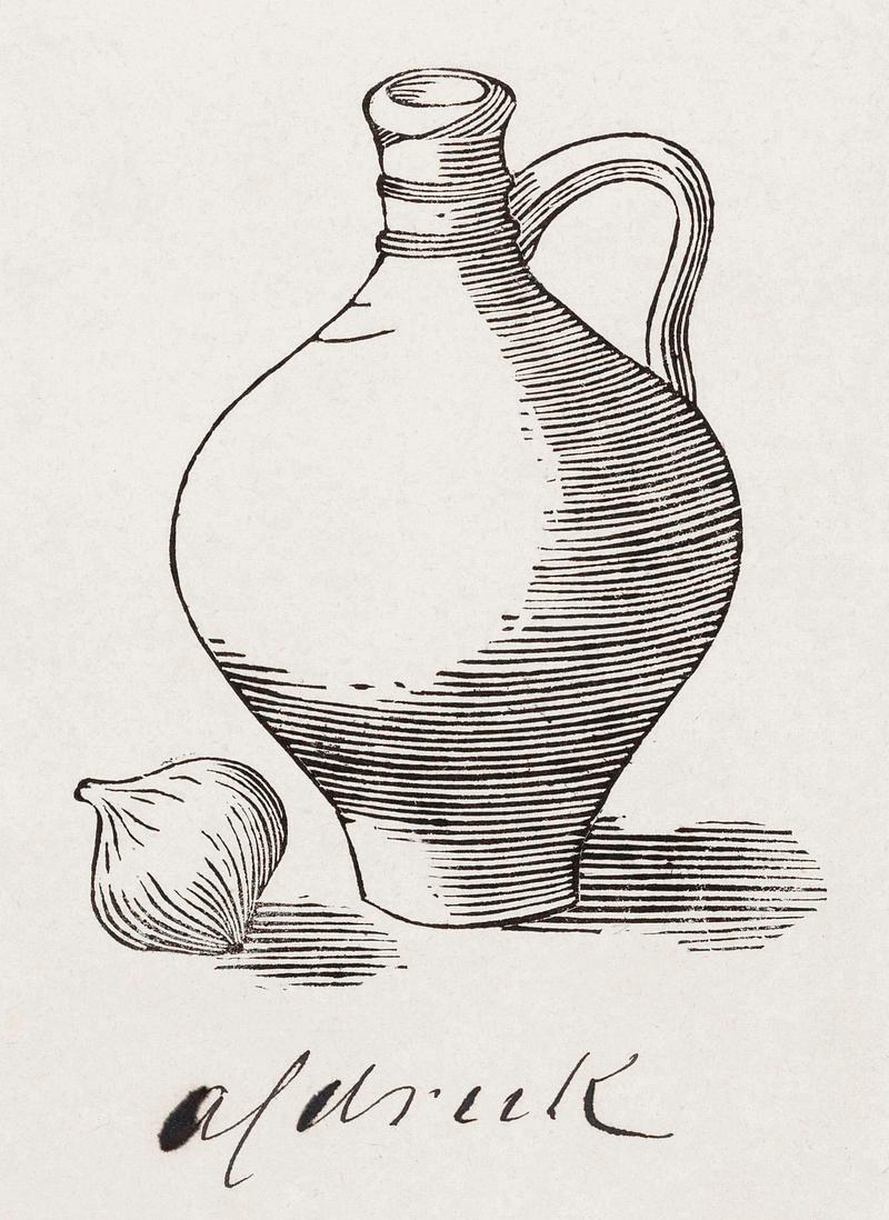 Woodcut still life with jug and onion (1900) by Julie de Graag (1877-1924). Original from the Rijks Museum. Digitally enhanced by rawpixel. Woodcut still life with jug and onion (1900) by Julie de Graag (1877-1924). Original from the Rijks Museum. Digitally…