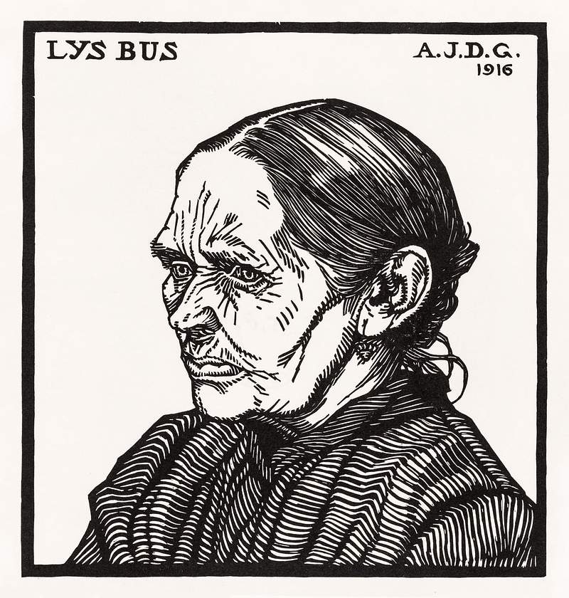 Portrait of Lijs Bus (1916) by Julie de Graag (1877-1924). Original from The Rijksmuseum. Digitally enhanced by rawpixel