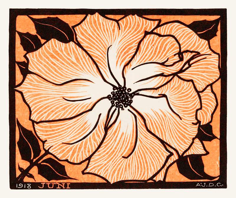June (1918) by Julie de Graag (1877-1924). Original from The Rijksmuseum. Digitally enhanced by rawpixel.
