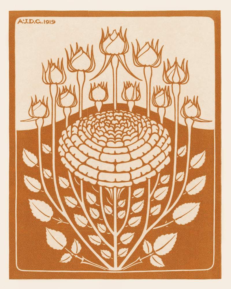 Rose bush (1919) by JJulie de Graag (1877-1924). Original from The Rijksmuseum. Digitally enhanced by rawpixel.