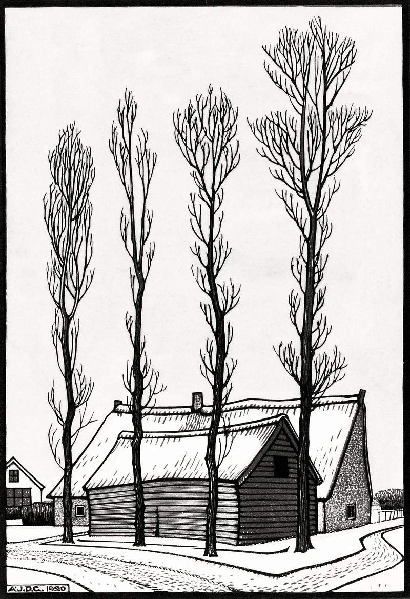 Winter (1920) by Julie de Graag (1877-1924). Original from The Rijksmuseum. Digitally enhanced by rawpixel.