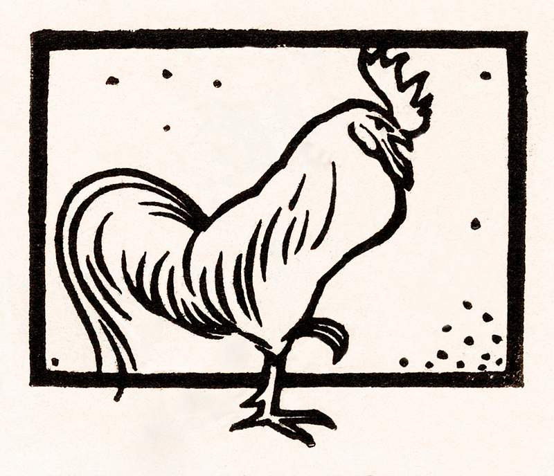 Rooster by Julie de Graag (1877-1924). Original from The Rijksmuseum. Digitally enhanced by rawpixel.