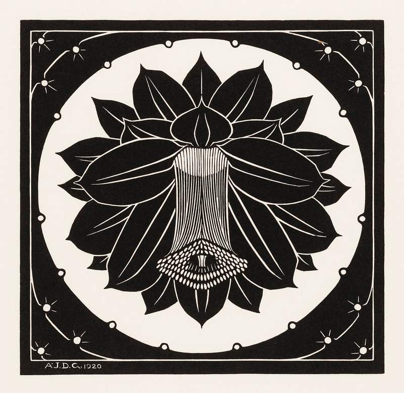 Flower (1920) by Julie de Graag (1877-1924). Original from The Rijksmuseum. Digitally enhanced by rawpixel.