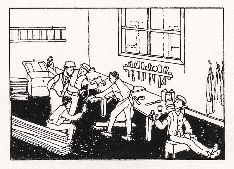 Boys at a workbench by Julie de Graag (1877-1924). Original from The Rijksmuseum. Digitally enhanced by rawpixel Boys at a workbench by Julie de Graag (1877-1924). Original from The Rijksmuseum. Digitally enhanced by rawpixel