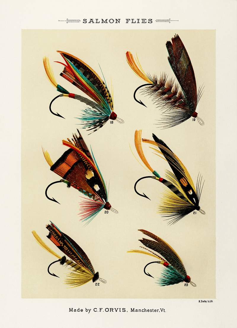 Salmon Flies from Favorite Flies and Their Histories by Mary Orvis Marbury. Digitally enhanced from our own original 1892 Edition. Salmon Flies from Favorite Flies and Their Histories by Mary Orvis Marbury. Digitally enhanced from our own original 1892…