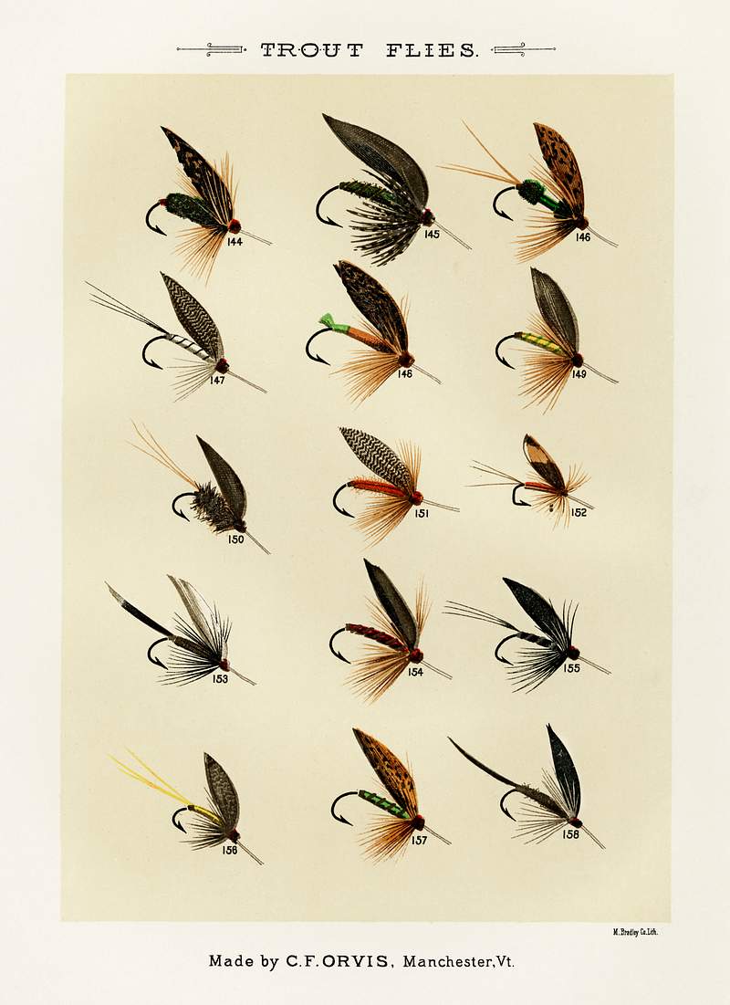 Trout Flies from Favorite Flies and Their Histories by Mary Orvis Marbury. Digitally enhanced from our own original 1892 Edition. Trout Flies from Favorite Flies and Their Histories by Mary Orvis Marbury. Digitally enhanced from our own original 1892…