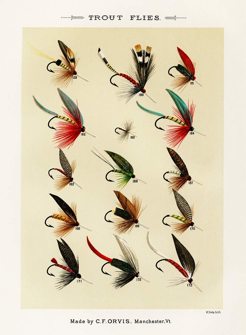 Trout Flies from Favorite Flies and Their Histories by Mary Orvis Marbury. Digitally enhanced from our own original 1892 Edition. Trout Flies from Favorite Flies and Their Histories by Mary Orvis Marbury. Digitally enhanced from our own original 1892…
