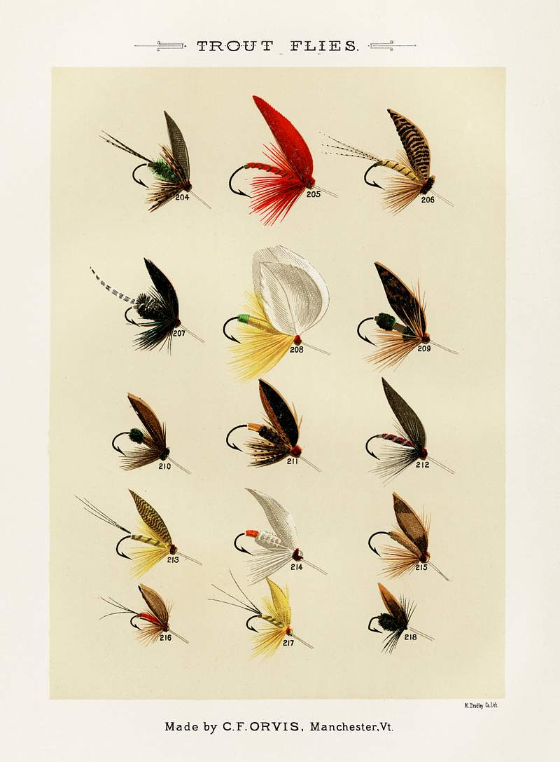 Trout Flies from Favorite Flies and Their Histories by Mary Orvis Marbury. Digitally enhanced from our own original 1892 Edition. Trout Flies from Favorite Flies and Their Histories by Mary Orvis Marbury. Digitally enhanced from our own original 1892…