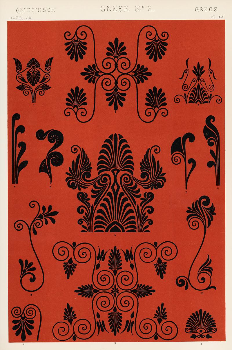 Antique illustration of the grammar of ornament by Owen Jones Antique illustration of the grammar of ornament by Owen Jones