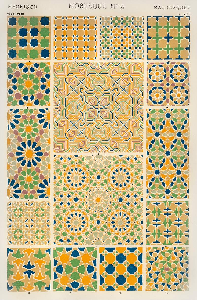 Owen Jones famous 19th Century Grammar of Ornament. One of the finest graphic design books ever produced. From our own original antique chromolithographic version of the famous book we have created a high resolution digitally enhanced copy for you. Owen Jones famous 19th Century Grammar of Ornament. One of the finest graphic design books ever produced. From our own…