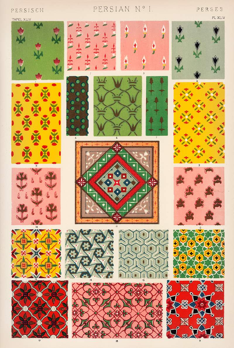 Owen Jones famous 19th Century Grammar of… | Free public domain illustration Owen Jones famous 19th Century Grammar of Ornament. One of the finest graphic design books ever produced. From our own…