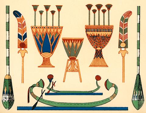 Antique illustration of the grammar of ornament by Owen Jones Antique illustration of the grammar of ornament by Owen Jones - abstract, aegyptisch, antique, banner, chromolithographic…