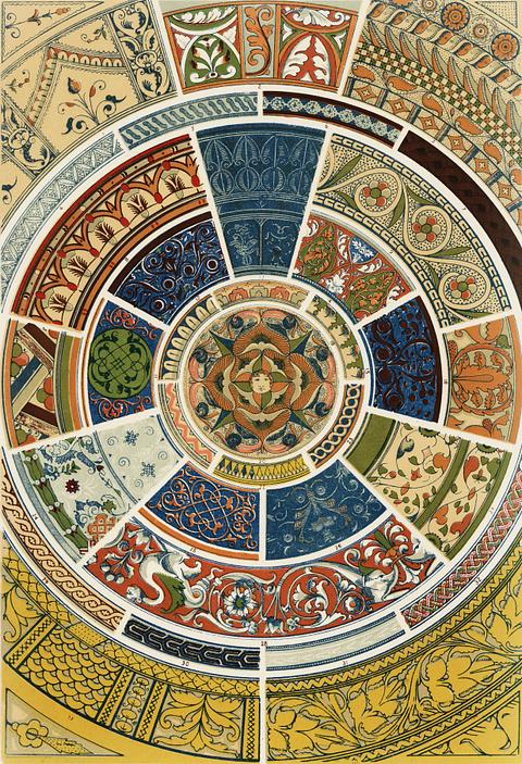 Antique illustration of the grammar of ornament by Owen Jones Antique illustration of the grammar of ornament by Owen Jones - abstract, ancient, antique, architecture, artwork, banner…