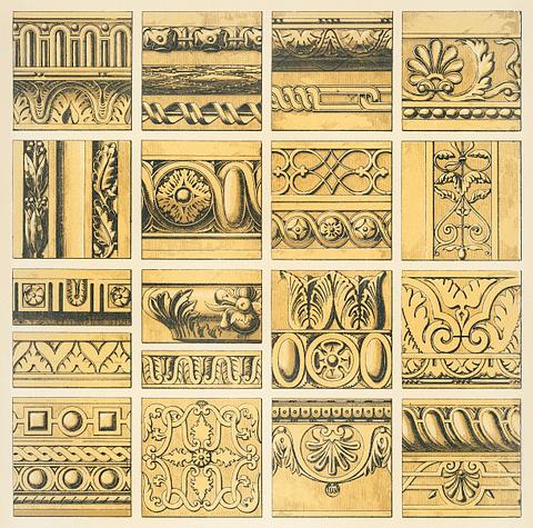Antique illustration of the grammar of ornament by Owen Jones Antique illustration of the grammar of ornament by Owen Jones - abstract, antique, banner, design, drawing, grammar, graphic…