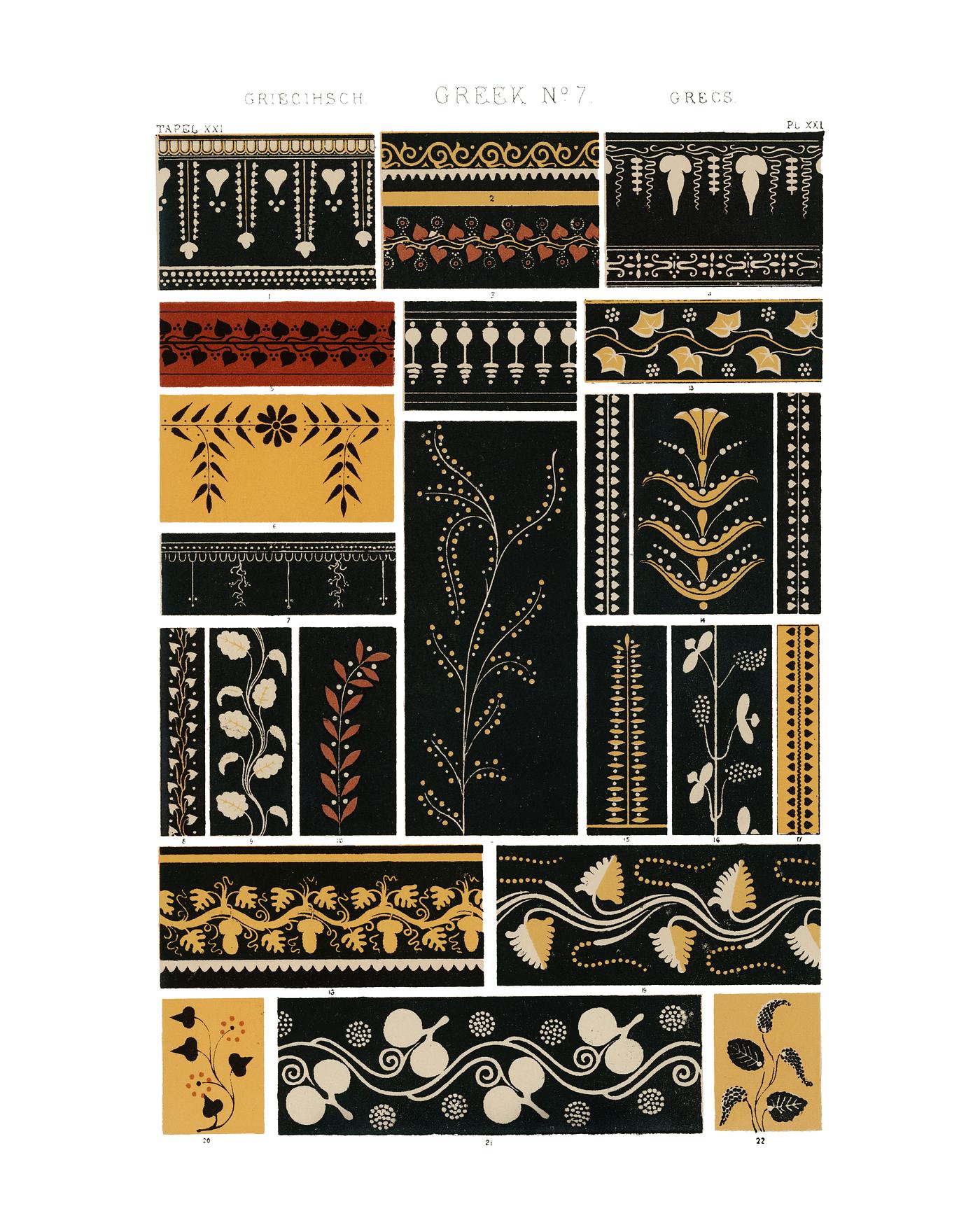 Antique illustration of the grammar of ornament by Owen Jones Antique illustration of the grammar of ornament by Owen Jones