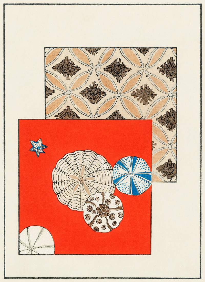 Lantern illustration from Bijutsu Sekai (1893-1896) by Watanabe Seitei, a prominent Kacho-ga artist. Digitally enhanced from…