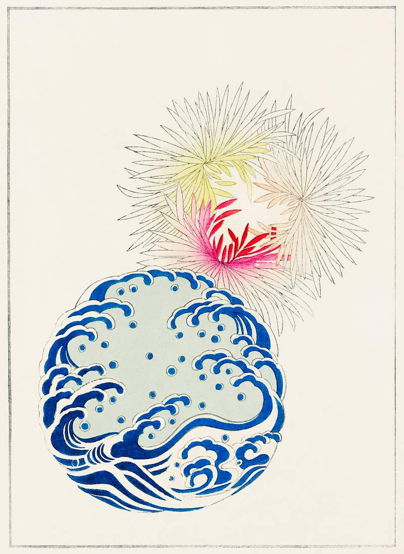 Nature illustration from Bijutsu Sekai (1893-1896) by Watanabe Seitei, a prominent Kacho-ga artist. Digitally enhanced from…