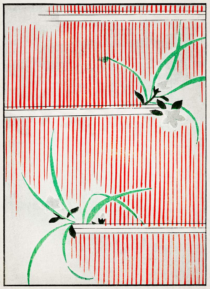 Morning glory illustration from Bijutsu Sekai (1893-1896) by Watanabe Seitei, a prominent Kacho-ga artist. Digitally enhanced…