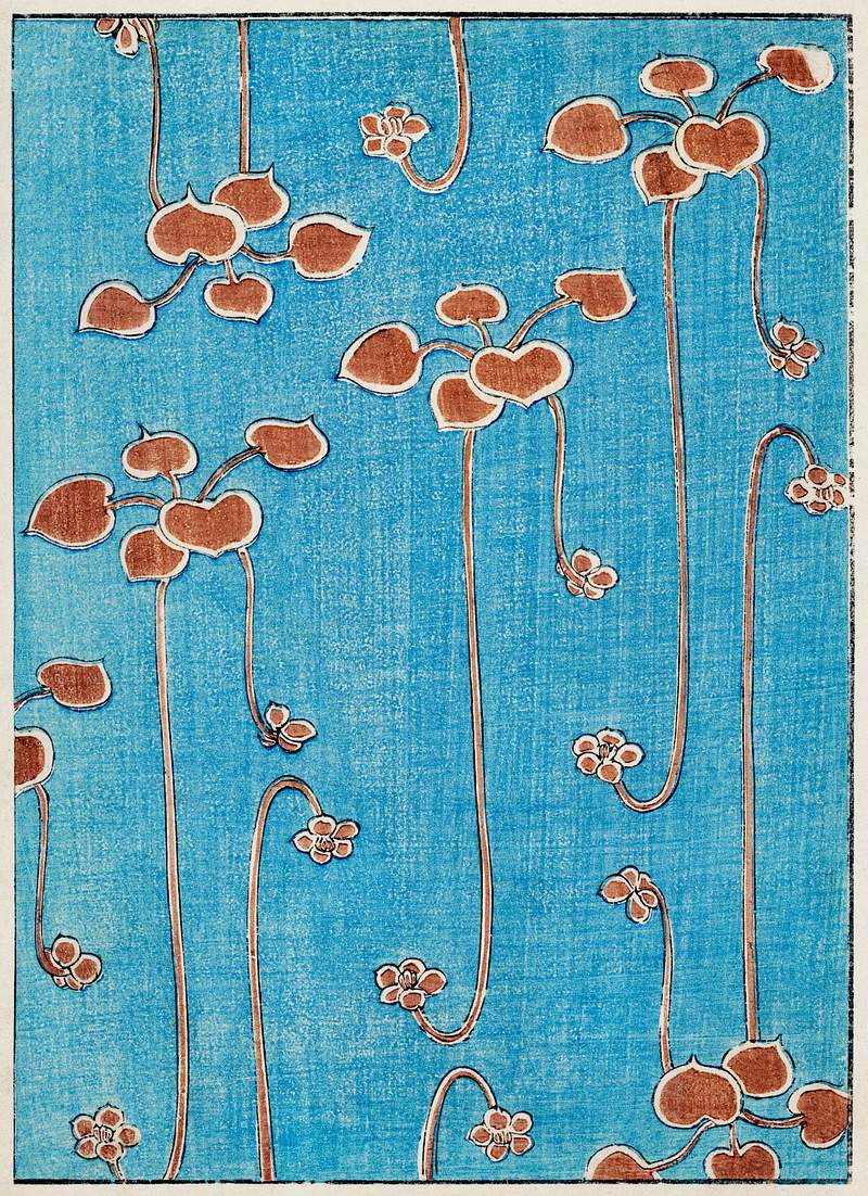 Vine illustration from Bijutsu Sekai (1893-1896) by Watanabe Seitei, a prominent Kacho-ga artist. Digitally enhanced from our…