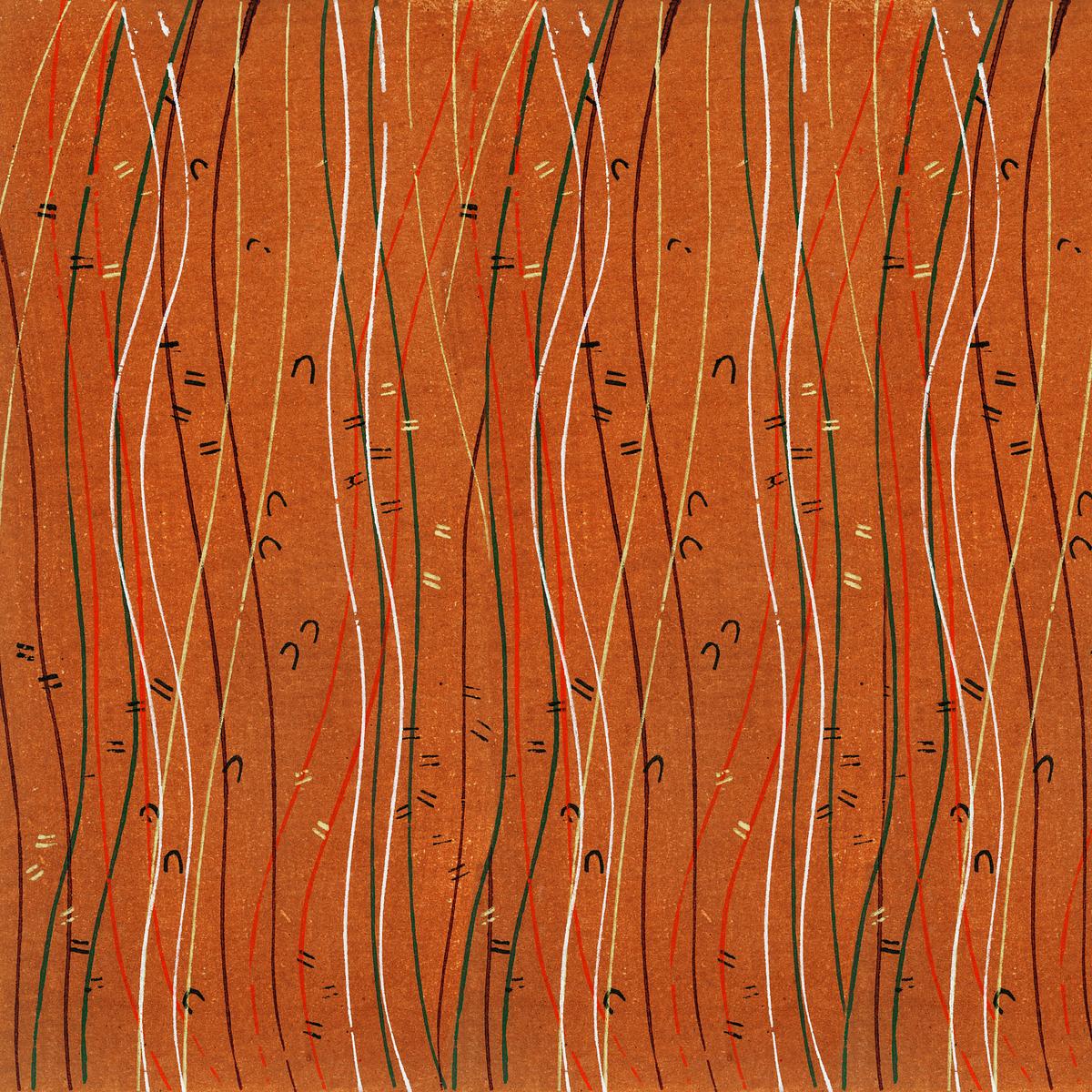 Vintage woodblock print of Japanese textile from Shima-Shima (1904) by Furuya Korin. Digitally enhanced from our own original edition.