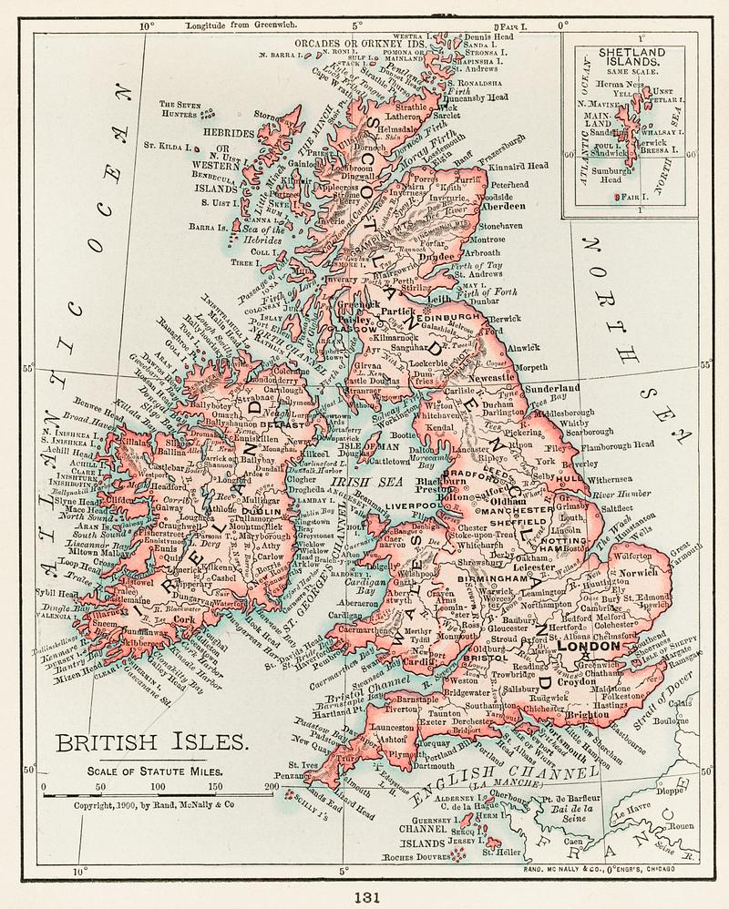 Universal Atlas of the World, A cartographic map of the British Isles. published in 1900. Digitally enhanced from our own original plate. Universal Atlas of the World, A cartographic map of the British Isles. published in 1900. Digitally enhanced from our own…