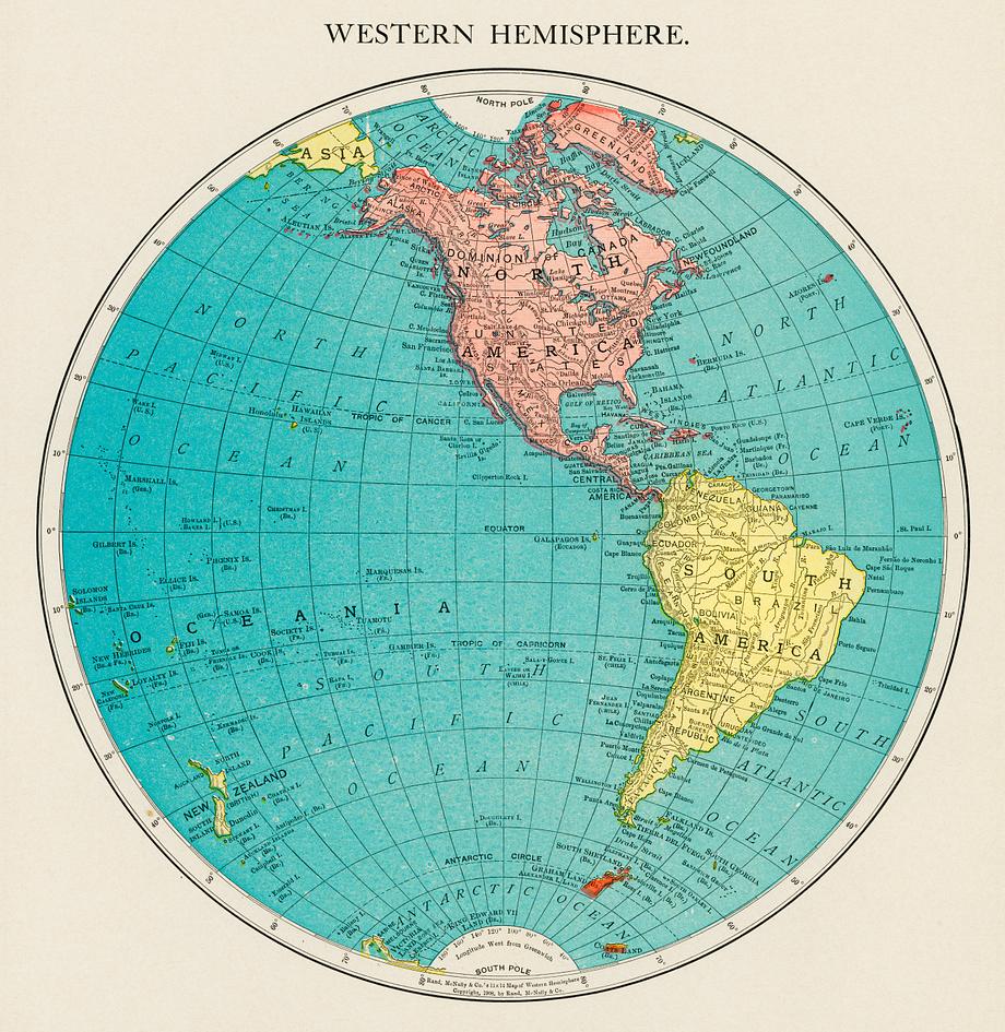 Printable Western Hemisphere Map printable-western-hemisphere-map