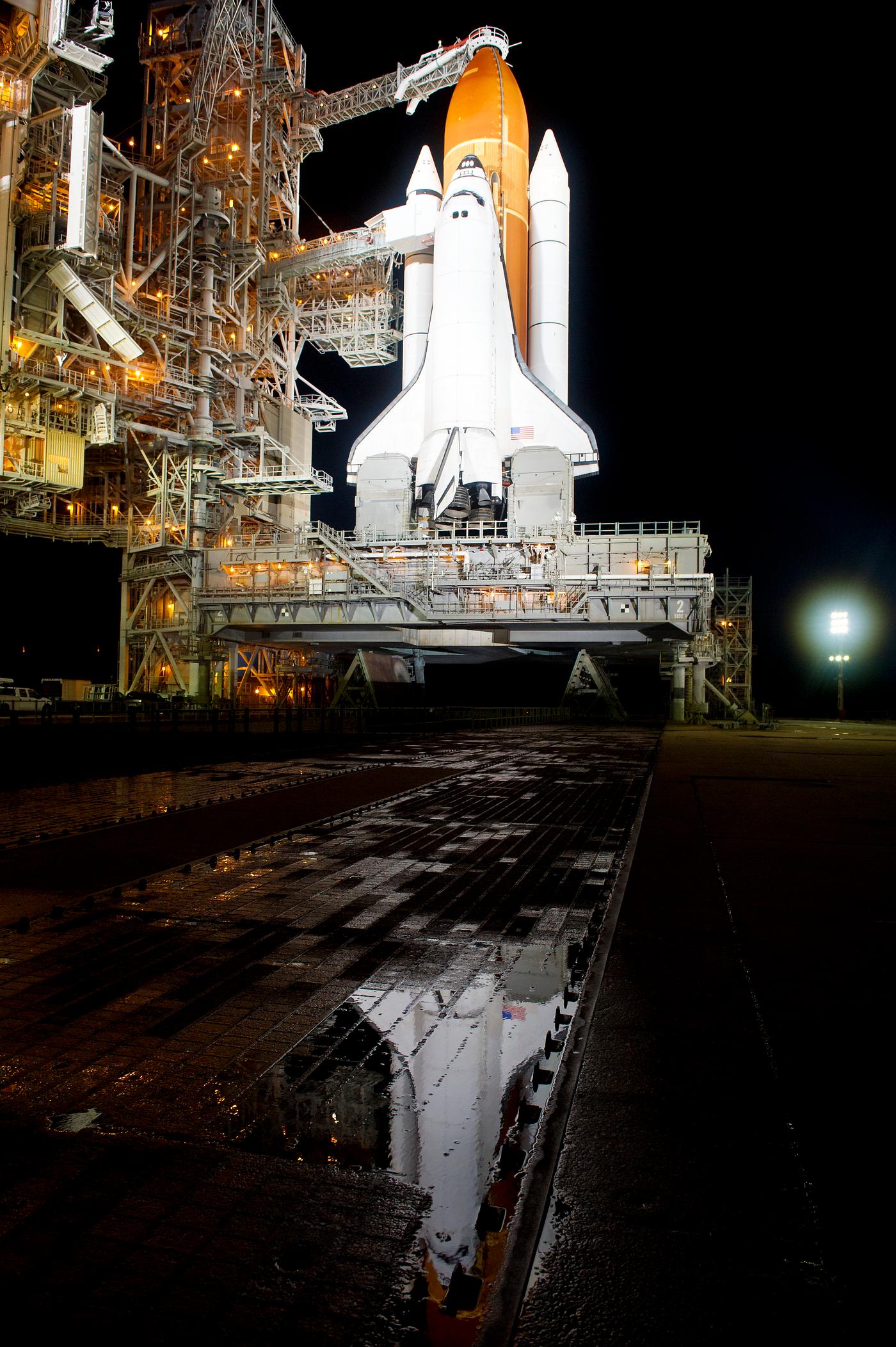 The space shuttle Endeavour is seen on launch pad 39a at Kennedy Space Center in Cape Canaveral, Fla, Thursday, April 28,... The space shuttle Endeavour is seen on launch pad 39a at Kennedy Space Center in Cape Canaveral, Fla, Thursday, April 28,...