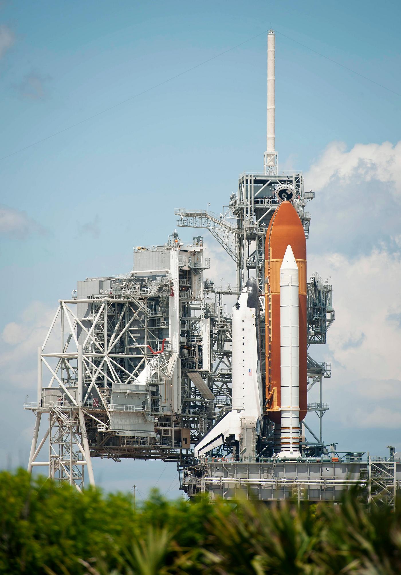 The space shuttle Endeavour is seen on launch pad 39a at Kennedy Space Center in Cape Canaveral, Fla, on May 15, 2011.... The space shuttle Endeavour is seen on launch pad 39a at Kennedy Space Center in Cape Canaveral, Fla, on May 15, 2011....
