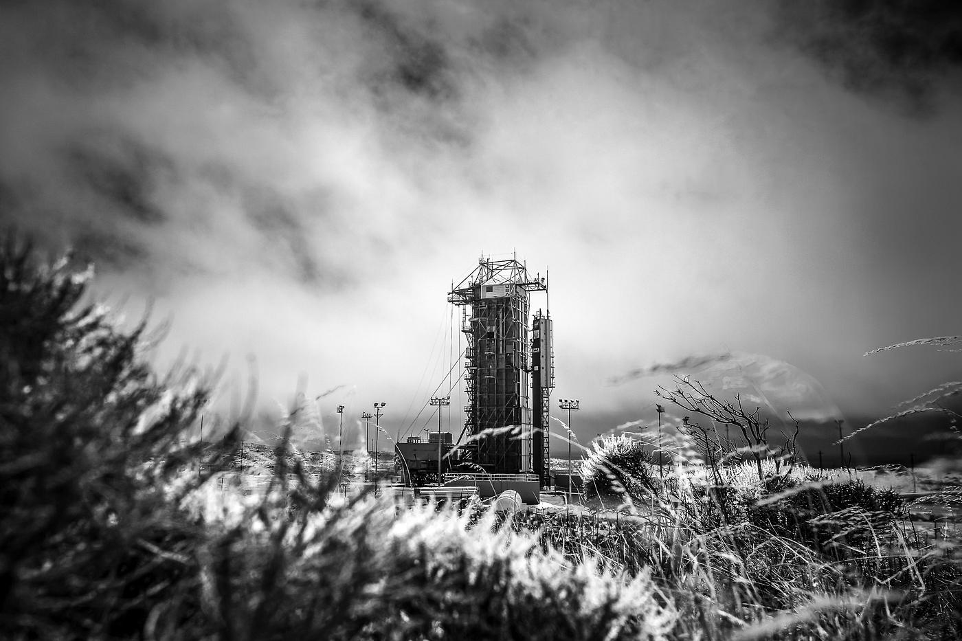 The launch gantry, surrounding the United Launch Alliance Delta II rocket at Vandenberg Air Force Base, Calif. Original from... The launch gantry, surrounding the United Launch Alliance Delta II rocket at Vandenberg Air Force Base, Calif. Original from...