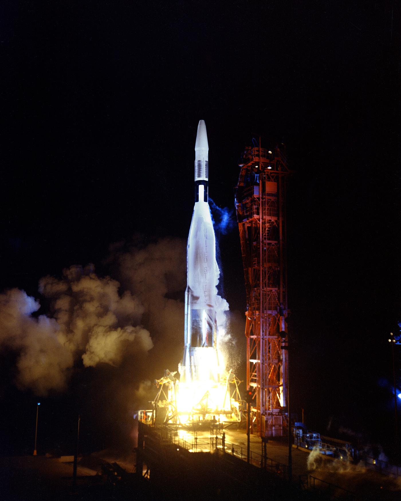 Launch of NASA Agena Ranger 1 from pad 12 at August 23, 1961. Original from NASA . Digitally enhanced by rawpixel. Launch of NASA Agena Ranger 1 from pad 12 at August 23, 1961. Original from NASA . Digitally enhanced by rawpixel.