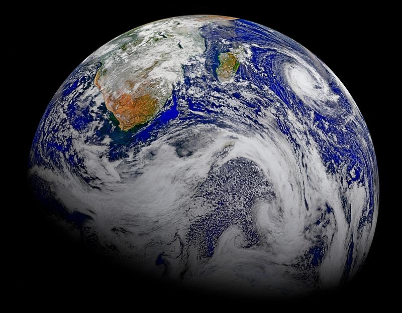 Planet Earth Southern Africa and the surrounding oceans. Original from NASA . Digitally enhanced by rawpixel.