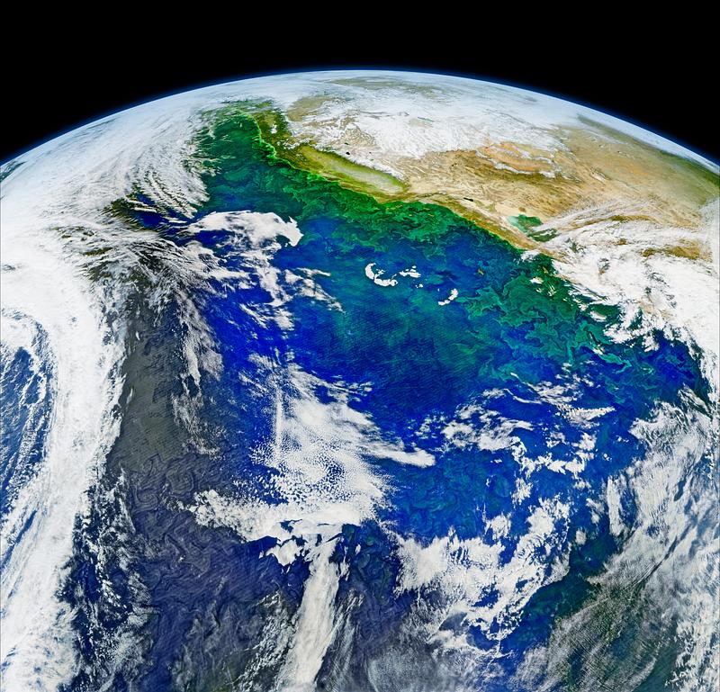 Earth Satellite image of Earth. Original from NASA. Digitally enhanced by rawpixel.