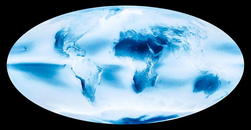 Cloudy earth View of a cloudy earth shown from space. This particular image portrays the average of all of the satellite's cloud…