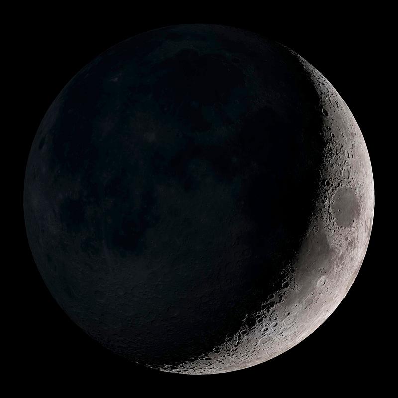 Waxing Crescent. Original from NASA. Digitally enhanced by rawpixel. Waxing Crescent. Original from NASA. Digitally enhanced by rawpixel.