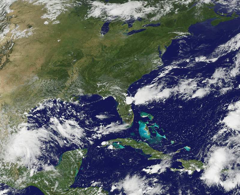 NASA's Wallops Flight Facility is located on Wallops Island. Satellite imagery from NOAA's GOES-East satellite shows that high pressure remains in control over the Mid-Atlantic region, providing an almost cloud-free sky. Original from NASA. Digitally enhanced by rawpixel. NASA's Wallops Flight Facility is located on Wallops Island. Satellite imagery from NOAA's GOES-East satellite shows that…