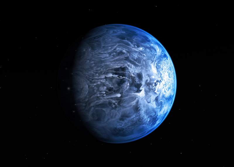 Planet Earth This illustration shows HD 189733b, a huge gas giant true blue planet that orbits very close to its host star HD 189733 found…