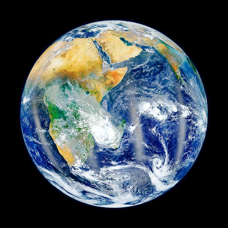 Earth space view Satellite image of Earth. Original from NASA. Digitally enhanced by rawpixel.