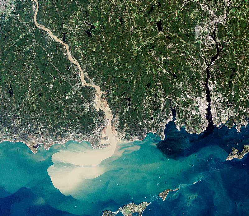 Sediment Spews from Connecticut River. Original from NASA. Digitally enhanced by rawpixel. Sediment Spews from Connecticut River. Original from NASA. Digitally enhanced by rawpixel.
