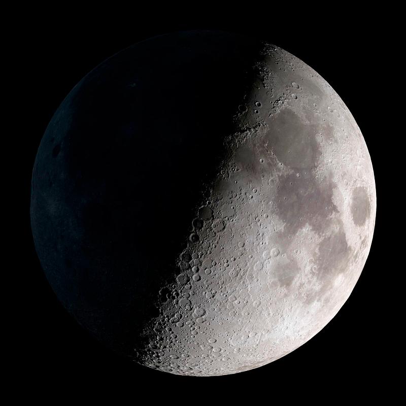First Quarter. Original from NASA. Digitally enhanced by rawpixel. First Quarter. Original from NASA. Digitally enhanced by rawpixel.