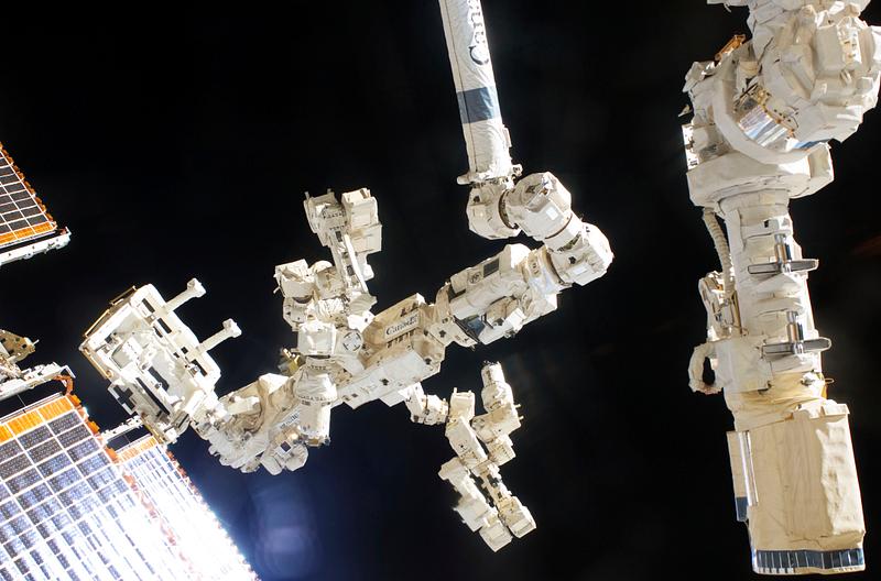 The Canadarm2 Dextre While attached on the end of the Canadarm2, Dextre, the Canadian Space Agency’s robotic “handyman”, is…