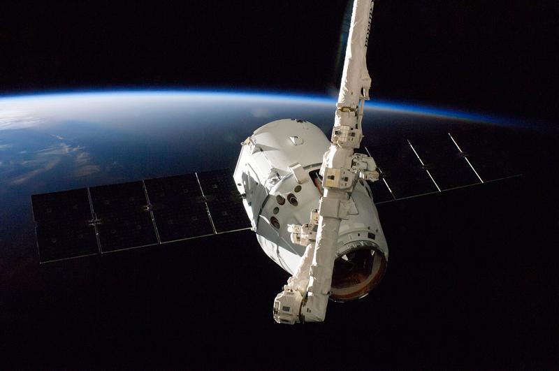 The SpaceX Dragon The SpaceX Dragon commercial cargo craft is grappled by the International Space Station’s Canadarm2 robotic arm. Oct…