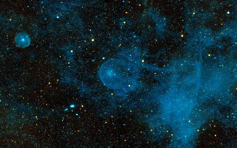 A runaway star, called CW Leo, plowing through the depths of space and piling up interstellar material. Original from NASA.…
