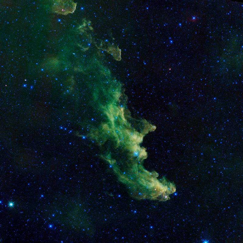 An infrared portrait of the Witch Head nebula from NASA's Wide-field Infrared Survey Explorer. Original from NASA . Digitally…