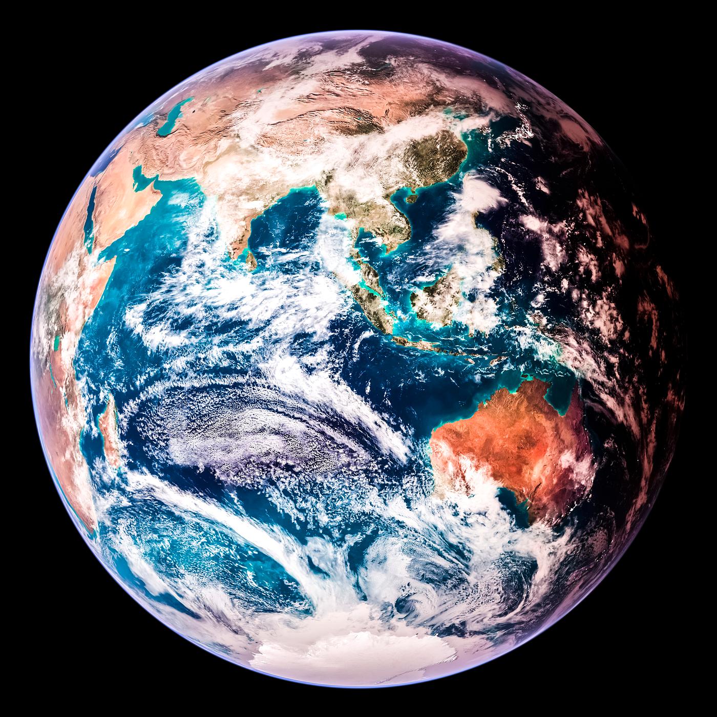 Drawing on data from multiple satellite missions a team of NASA scientists and graphic artists created this globe and the... Drawing on data from multiple satellite missions a team of NASA scientists and graphic artists created this globe and the...