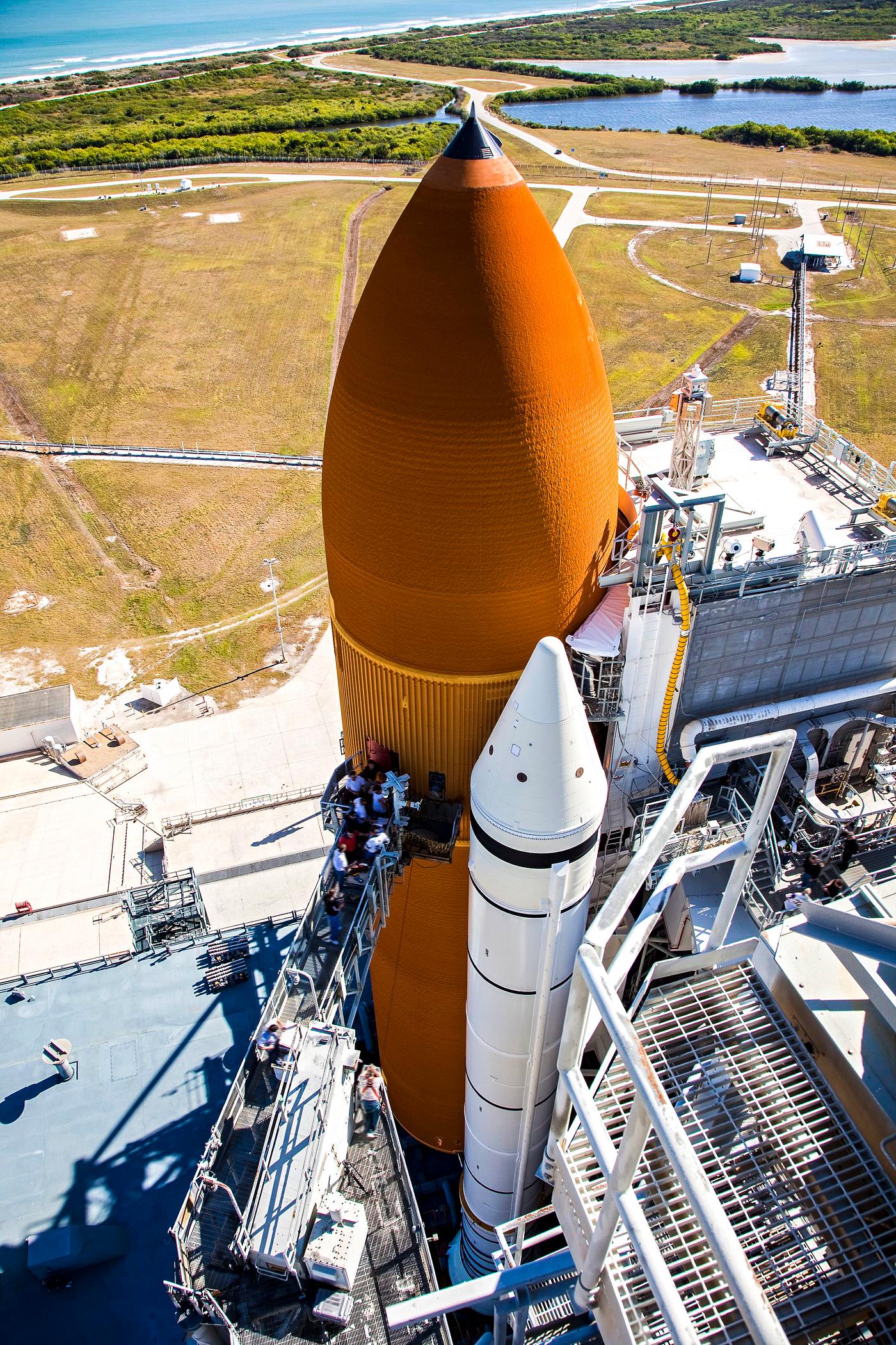 On Launch Pad 39A at NASA's Kennedy Space Center in Florida, a new 7-inch quick disconnect is installed on the ground... On Launch Pad 39A at NASA's Kennedy Space Center in Florida, a new 7-inch quick disconnect is installed on the ground...