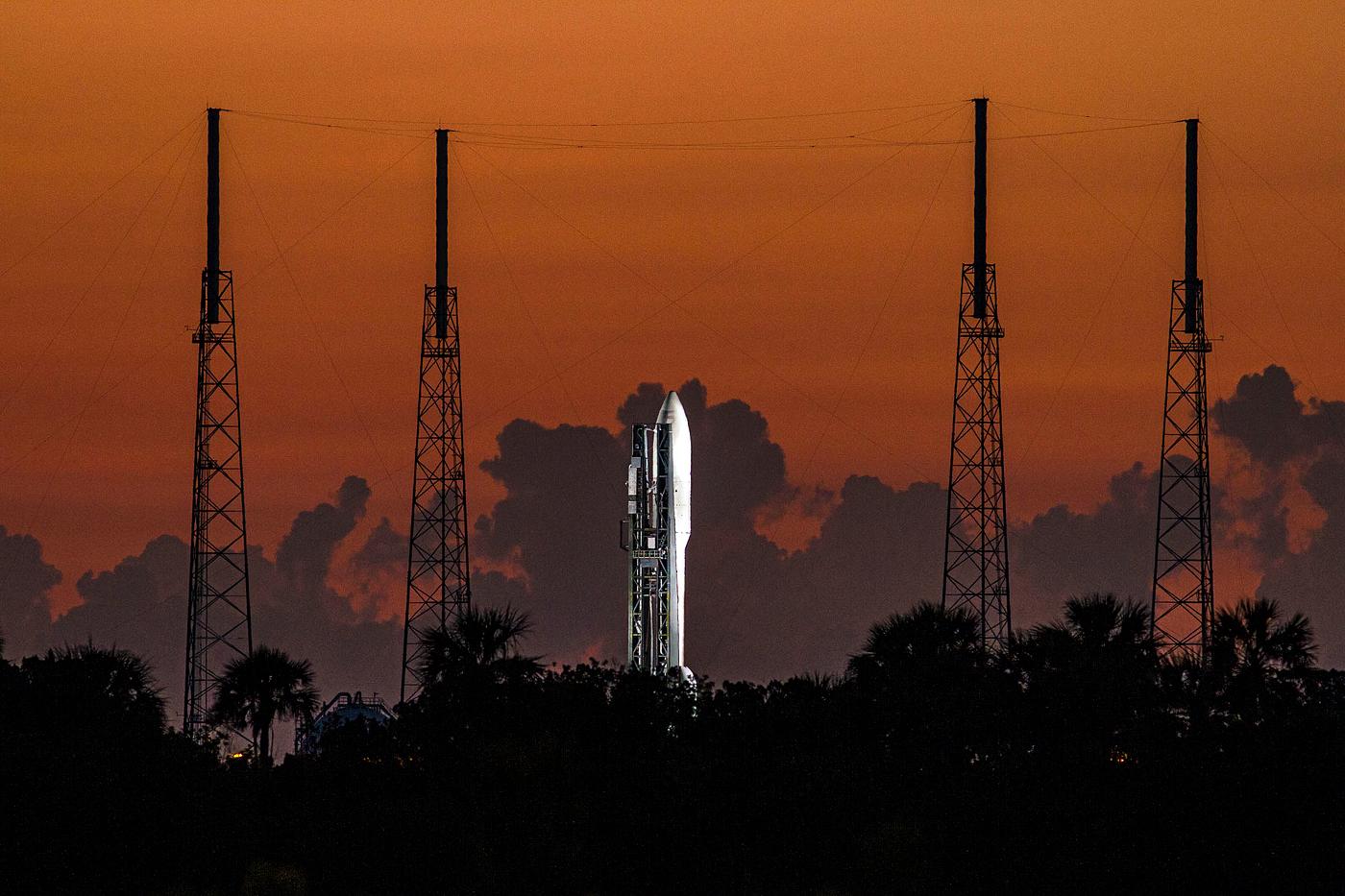 Preparations are under way at Space Launch Complex 41 to launch the United Launch Alliance Atlas V-551 launch vehicle... Preparations are under way at Space Launch Complex 41 to launch the United Launch Alliance Atlas V-551 launch vehicle...